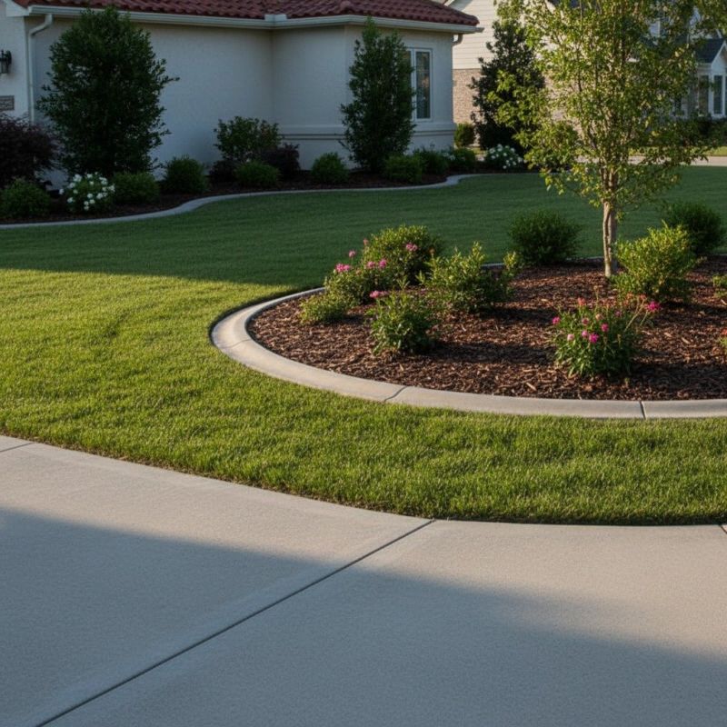 Lawn Curbing Installation detail